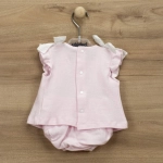 Conj.Ranita + Camisa Lazos Patuco 42350 Babidu Rosa