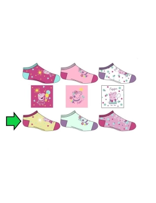 Pack 3 Calcetines Tobilleros Peppa Pig Sun City Amarillo
