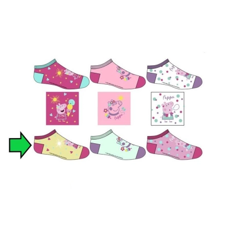 Pack 3 Calcetines Tobilleros Peppa Pig Sun City Amarillo