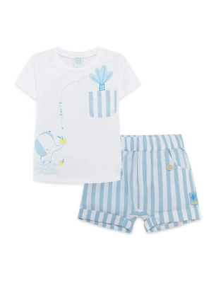 Cjto Camiseta Y Bermuda Rayas So Cute Tuc Tuc