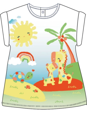 Vestido Estamp. Hi! Sunshine Tuc Tuc