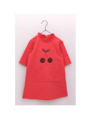 Vestido Felpa Manga 3/4 Foque Coral