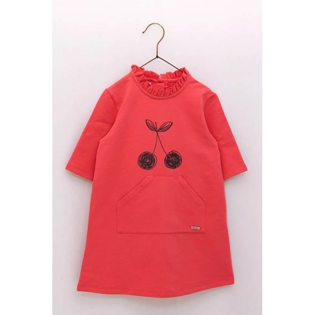 Vestido Felpa Manga 3/4 Foque Coral