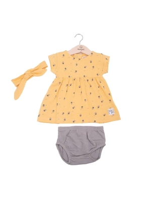 Vestido+Braga+Cinta Babybol Amarillo