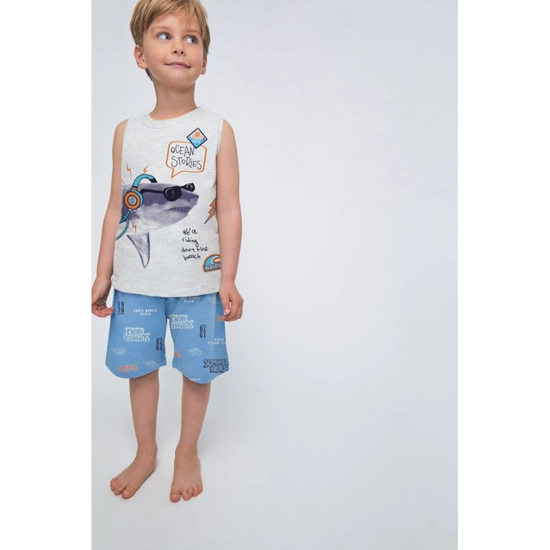 Pijama Infantil Niño Sin Mangas-Pantalón Corto "Summer Beach" Tobogan