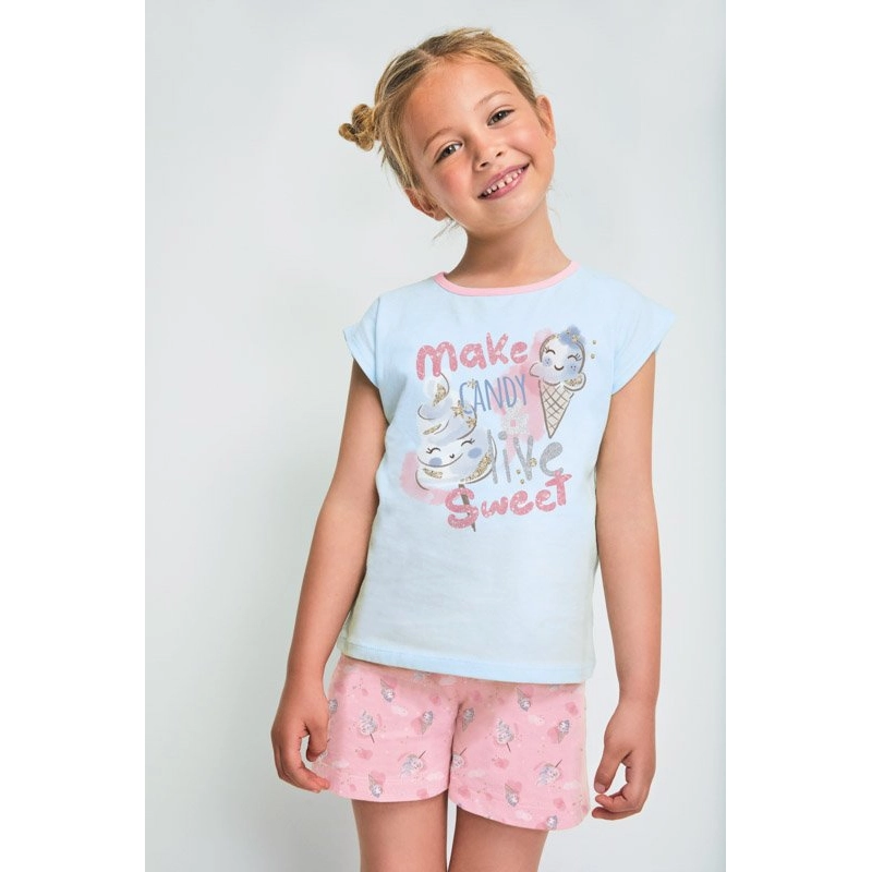 Pijama Infantil Niña Manga Corta-Pantalón Corto "Live Sweet" Tobogan
