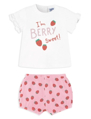 Conjunto Manga Corta 'I'M Berry Sweet!' Yatsi Rosa