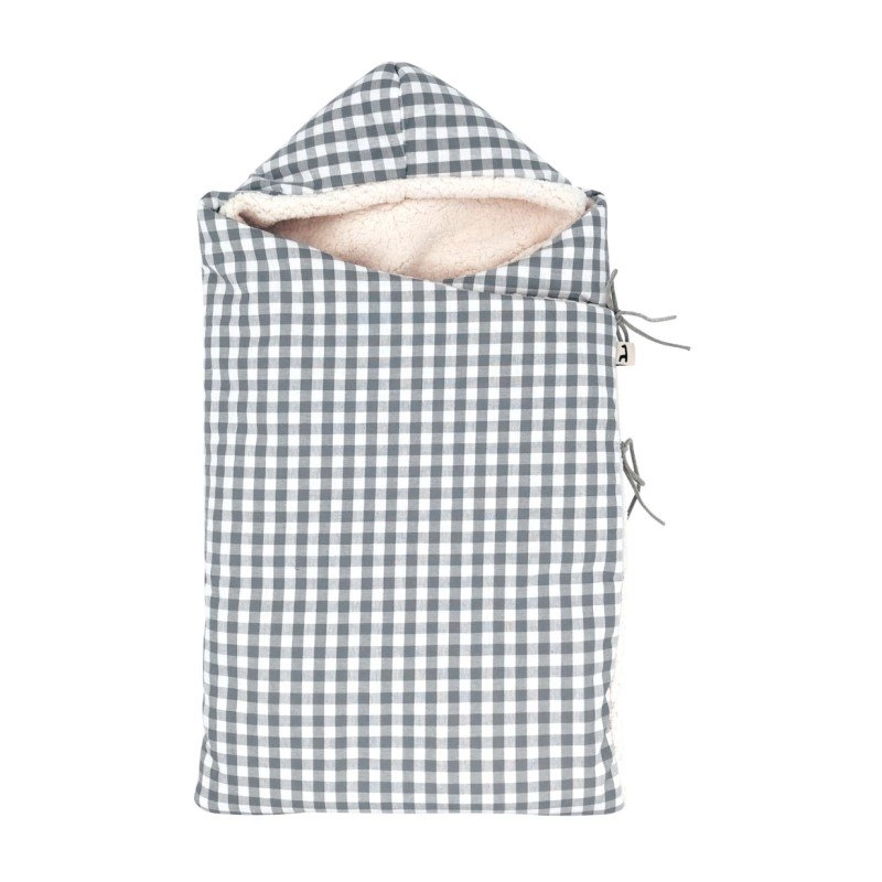 Saco Cuco con Capucha Interior Borreguito Petra de Giraffa Bianca e Blu