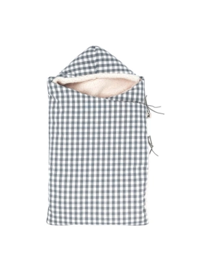 Saco Cuco con Capucha Interior Borreguito Petra de Giraffa Bianca e Blu Humo