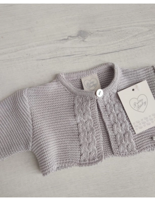 Chaqueta Corta Links Trenzas Primbaby Gris