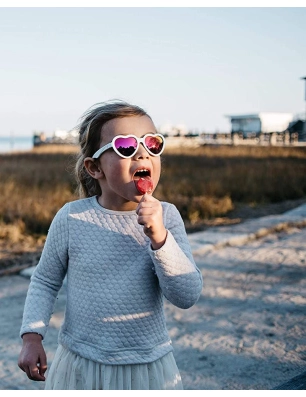 Gafas de Sol Flexibles Hearts de Babiators Blanco