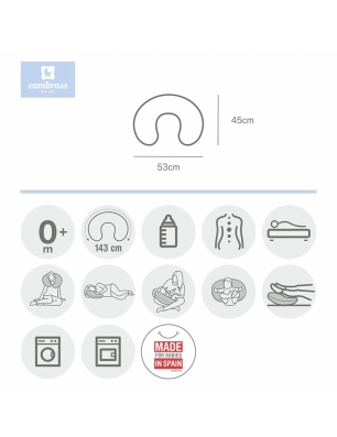 Cojín de Lactancia Sky de Cambrass Gris