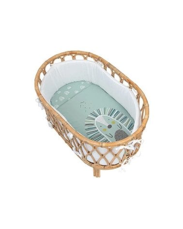 Protector para Minicuna Ratán Matalase de Bimbidreams Blanco