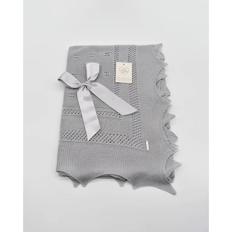Chal Inglés Trenzas de Prim Baby Gris