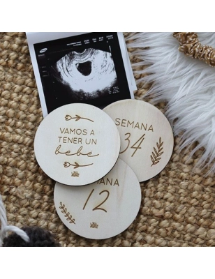 Discos de Embarazo en Madera de Walamami