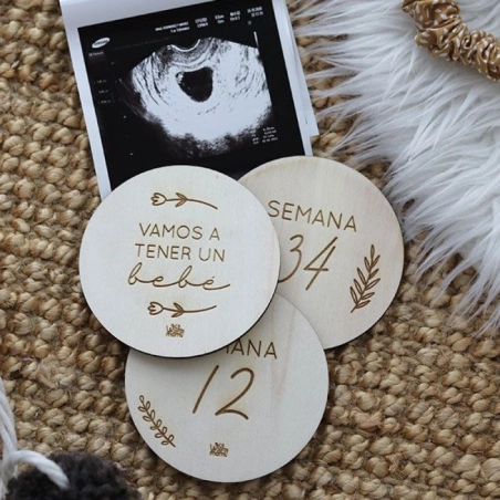 Discos de Embarazo en Madera de Walamami