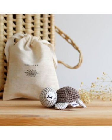 Sonajero Amigurumi Tortuga Dormilona de Walamami Topo