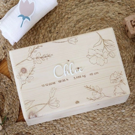 Caja de Nacimiento Personalizada de Walamami Flowers