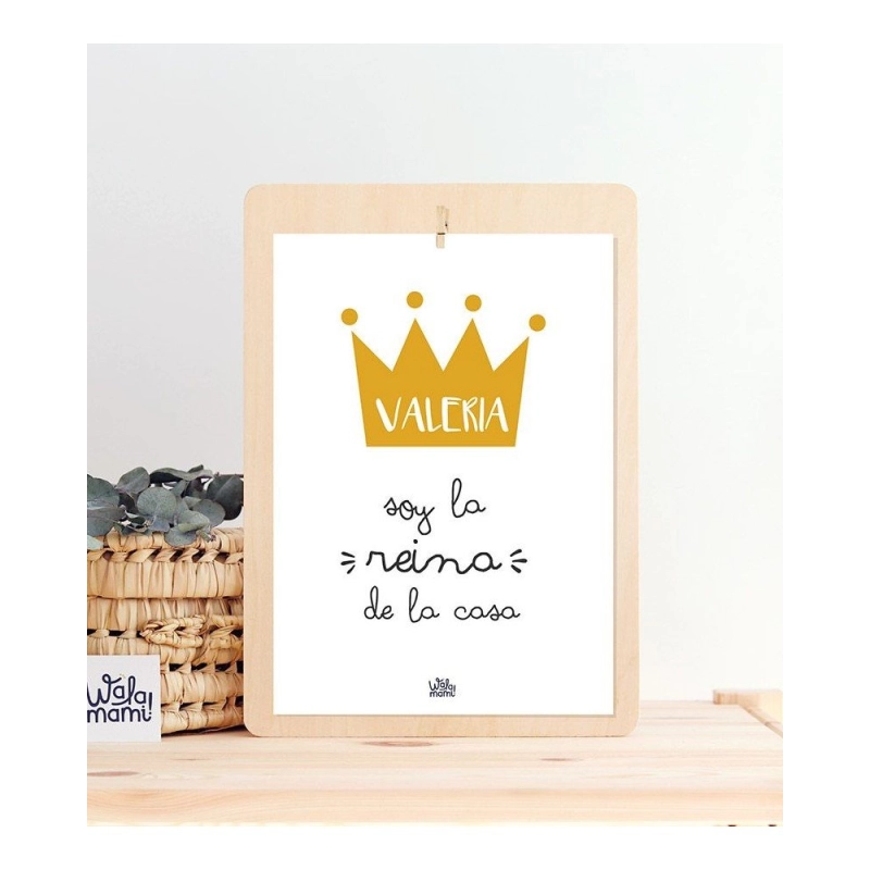 Lámina Decorativa Personalizada A4 de Walamami