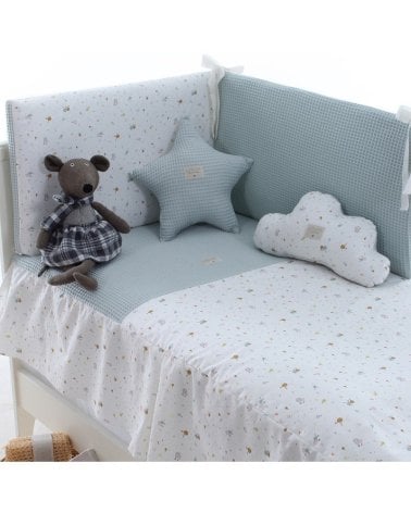 Colcha y Protector de Cuna Sebastian de Uzturre Mint