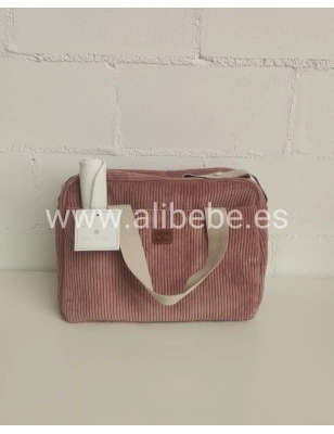 Bolso Maternal Uzturre Pana Rosa Empolvado