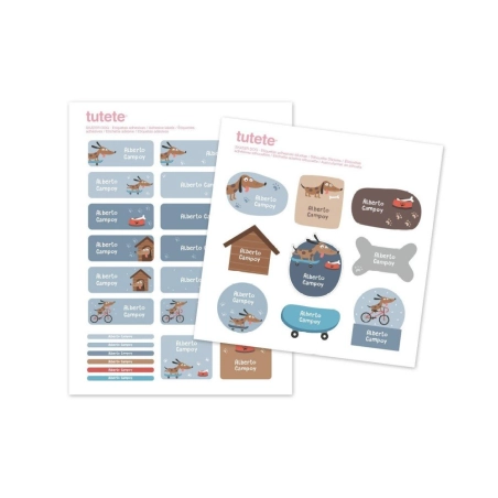 29 Pegatinas para Objetos Skater Dogs de Tutete