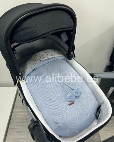 Saco para Capazo Bambi Punto de Uzturre Azul