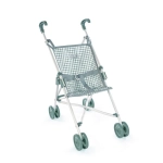 Silla de Paseo Para Muñecas Pequeña Tom Vichy Verde de Pasito a Pasito