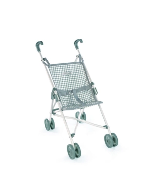Silla de Paseo Para Muñecas Pequeña Tom Vichy Verde de Pasito a Pasito