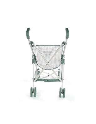 Silla de Paseo Para Muñecas Pequeña Tom Vichy Verde de Pasito a Pasito