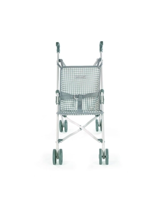 Silla de Paseo Para Muñecas Pequeña Tom Vichy Verde de Pasito a Pasito
