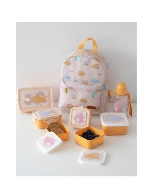 Mochila Infantil Saro Dinos Mostaza
