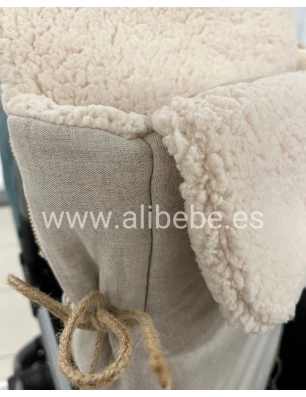 Saco Capazo Tulip Borreguito de Giraffa Bianca e Blu