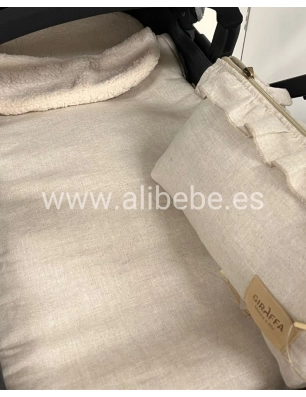 Saco Capazo Tulip Borreguito de Giraffa Bianca e Blu