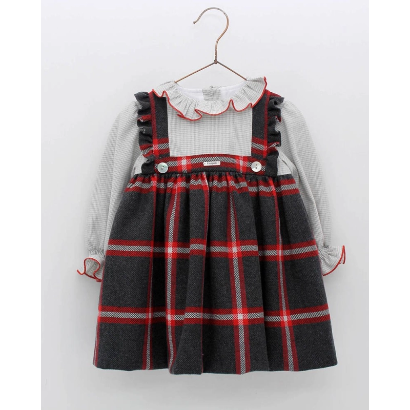Vestido Ef Pichi Cuadros Cc. Magia Foque Vestido Ef Pichi Cuadros Cc. Magia Foque