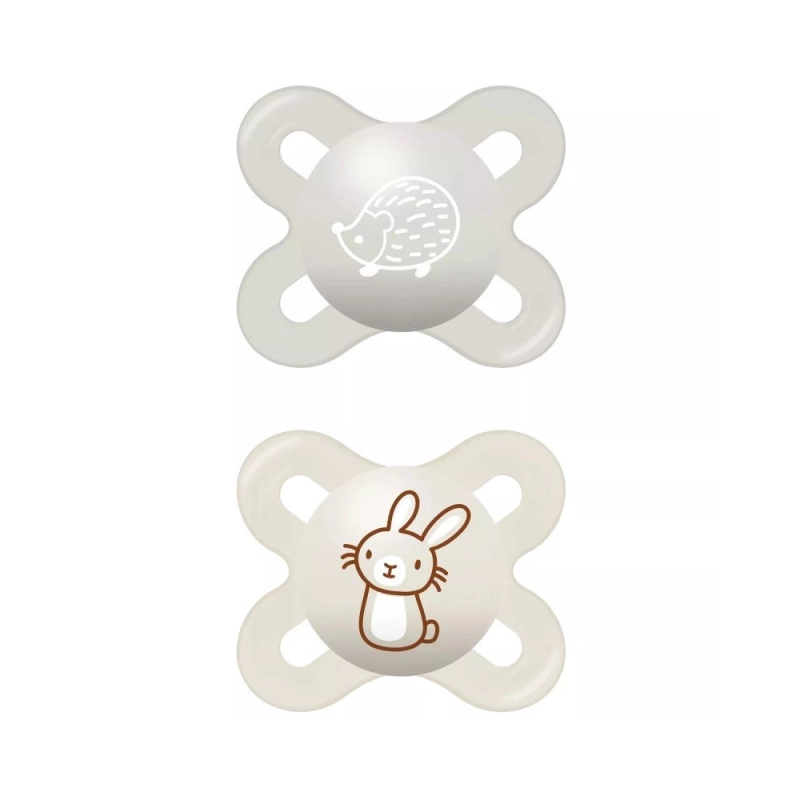 Pack 2 Chupetes Star Silicona 0-2 Meses Mam Neutro Pack 2 Chupetes Star Silicona 0-2 Meses Mam Neutro