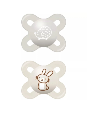 Pack 2 Chupetes Star Silicona 0-2 Meses Mam Neutro