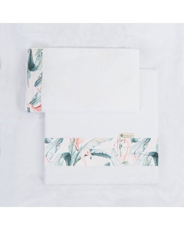 Juego de Sábanas para Cuna Flamingo de Bimbi Casual