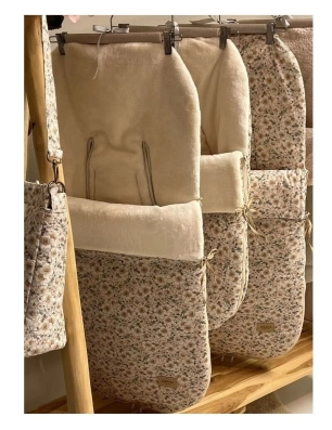 Saco Cuco Yoko Interior Pelo de Giraffa Bianca e Blu