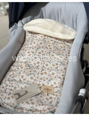 Saco Cuco Yoko Interior Pelo de Giraffa Bianca e Blu