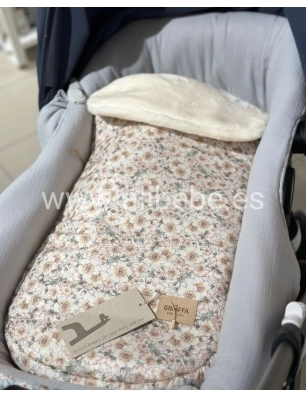 Saco Cuco Yoko Interior Pelo de Giraffa Bianca e Blu