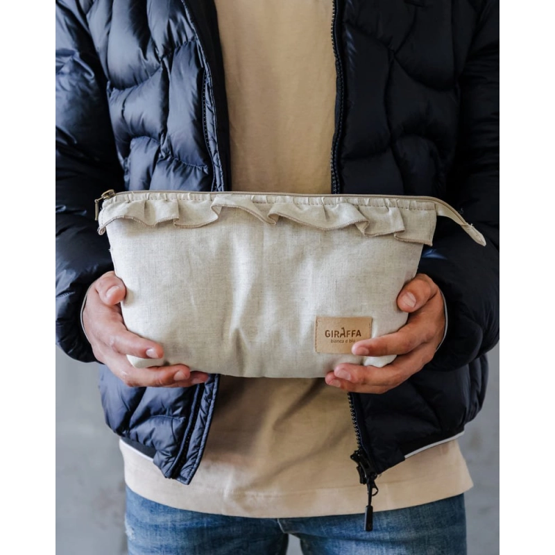 Neceser Tulip con Volante de Giraffa Bianca e Blu