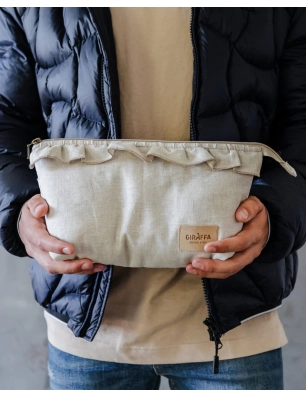 Neceser Tulip con Volante de Giraffa Bianca e Blu