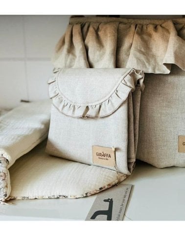 Cambiador de viaje Tulip de Giraffa Bianca e Blu