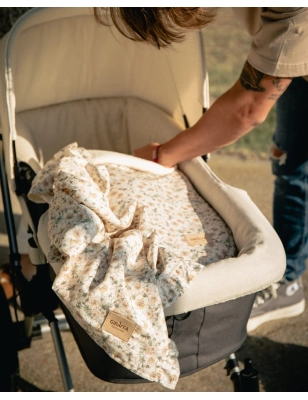 Saco Cuco Yoko Interior Pelo de Giraffa Bianca e Blu