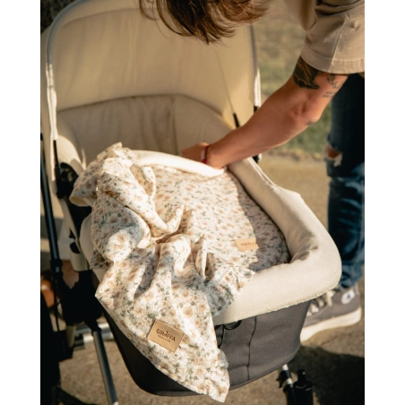 Saco Cuco Yoko Interior Pelo de Giraffa Bianca e Blu