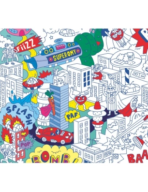Poster Gigante con Lápiz de Omy Super Heroes