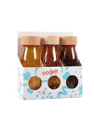 Pack 3 Botellas Sensoriales Flotantes de Petit Boum Ground