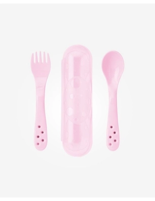 Juego de cubiertos con estuche de Saro Rosa