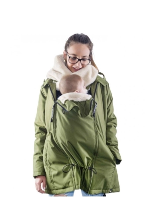 Abrigo de Embarazo y Porteo Wallaby de Wombat & Co Verde